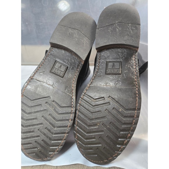 Frye Engineer Black Pebbled Leather Moto Biker Boots 76500 Womens 8.5 - Picture 6 of 8